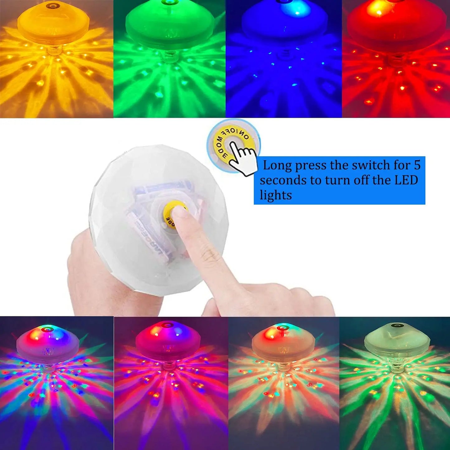 Floating Underwater LED Disco Light Glow